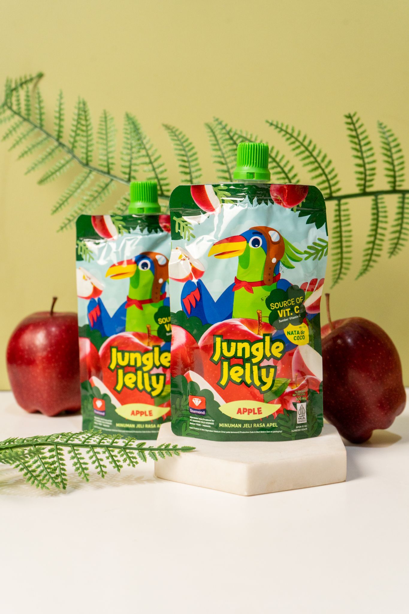 YF066 唧唧蘋果汁啫喱 100ml (1箱12支) EXP:2026.06