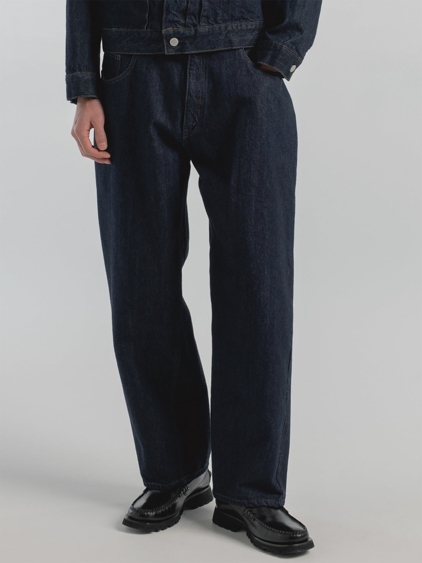 CIOTA Wide Baggy 5 Pocket Pants Dark Navy (One Wash)
