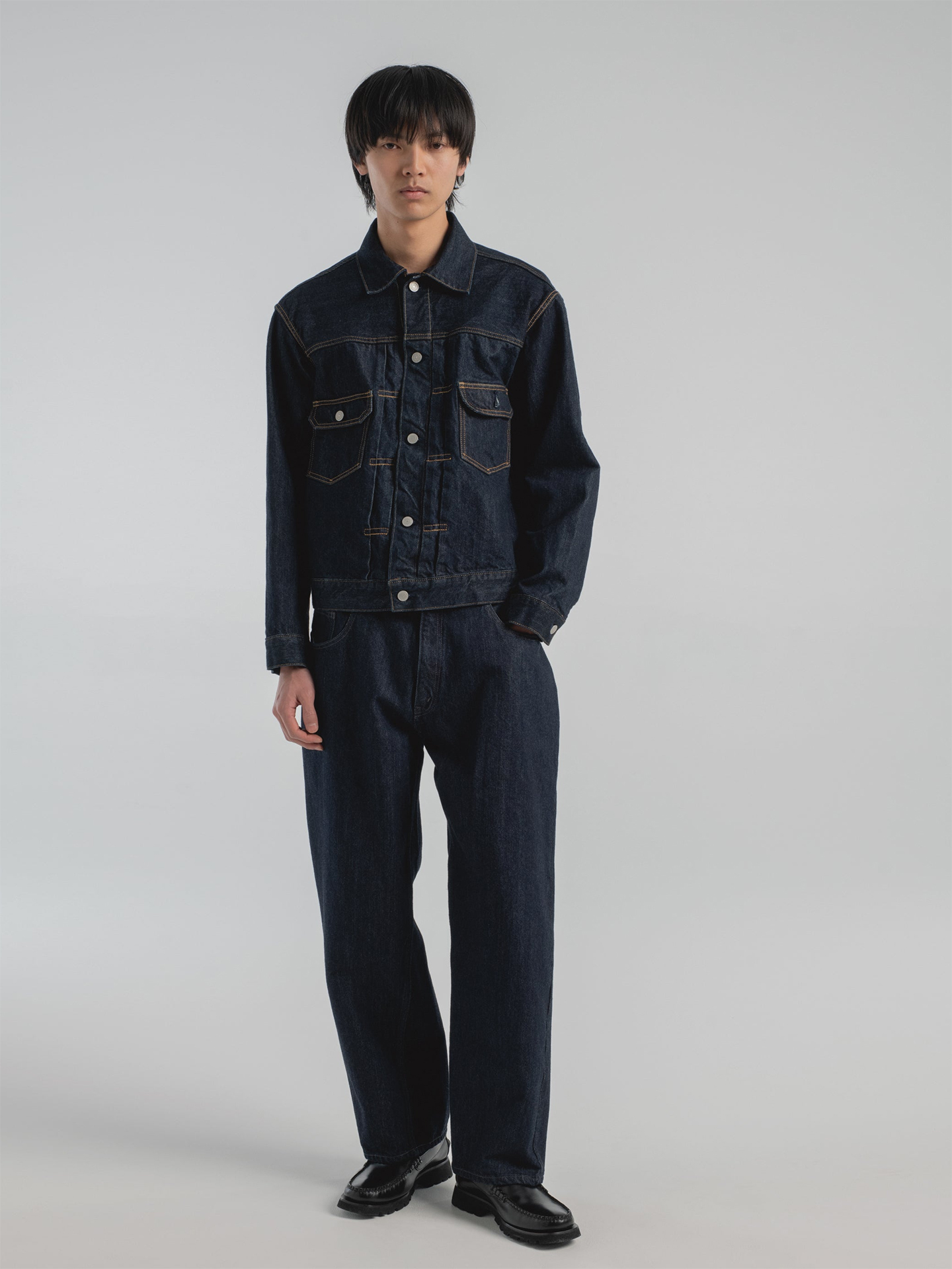 CIOTA Wide Baggy 5 Pocket Pants Dark Navy (One Wash)