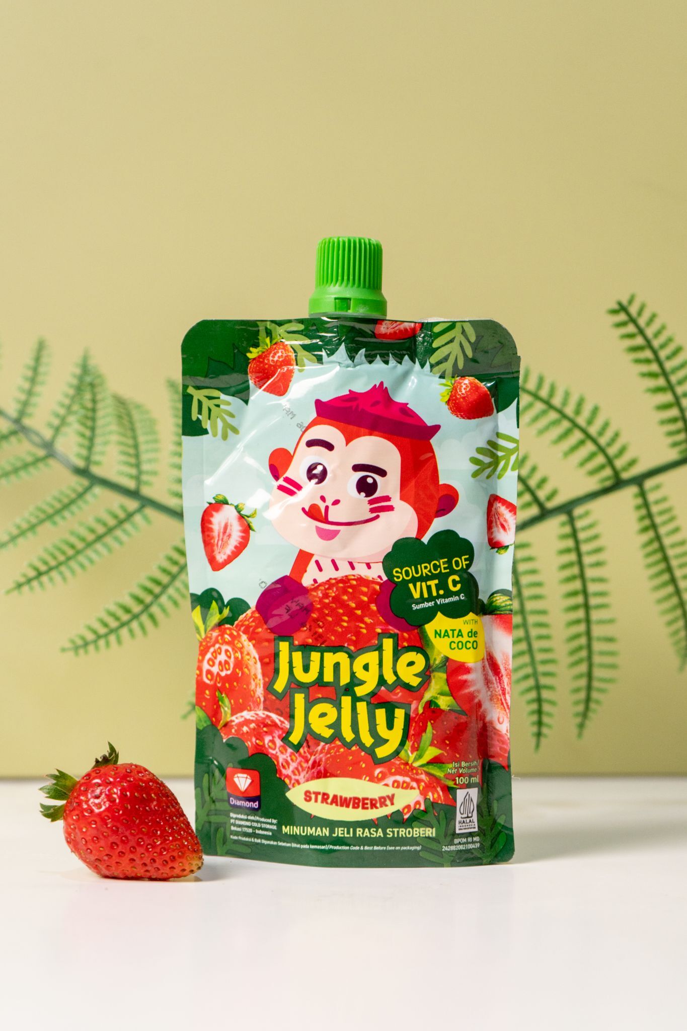 YF060 唧唧士多啤梨果汁啫喱 100ml (1箱12支) EXP:2026.06