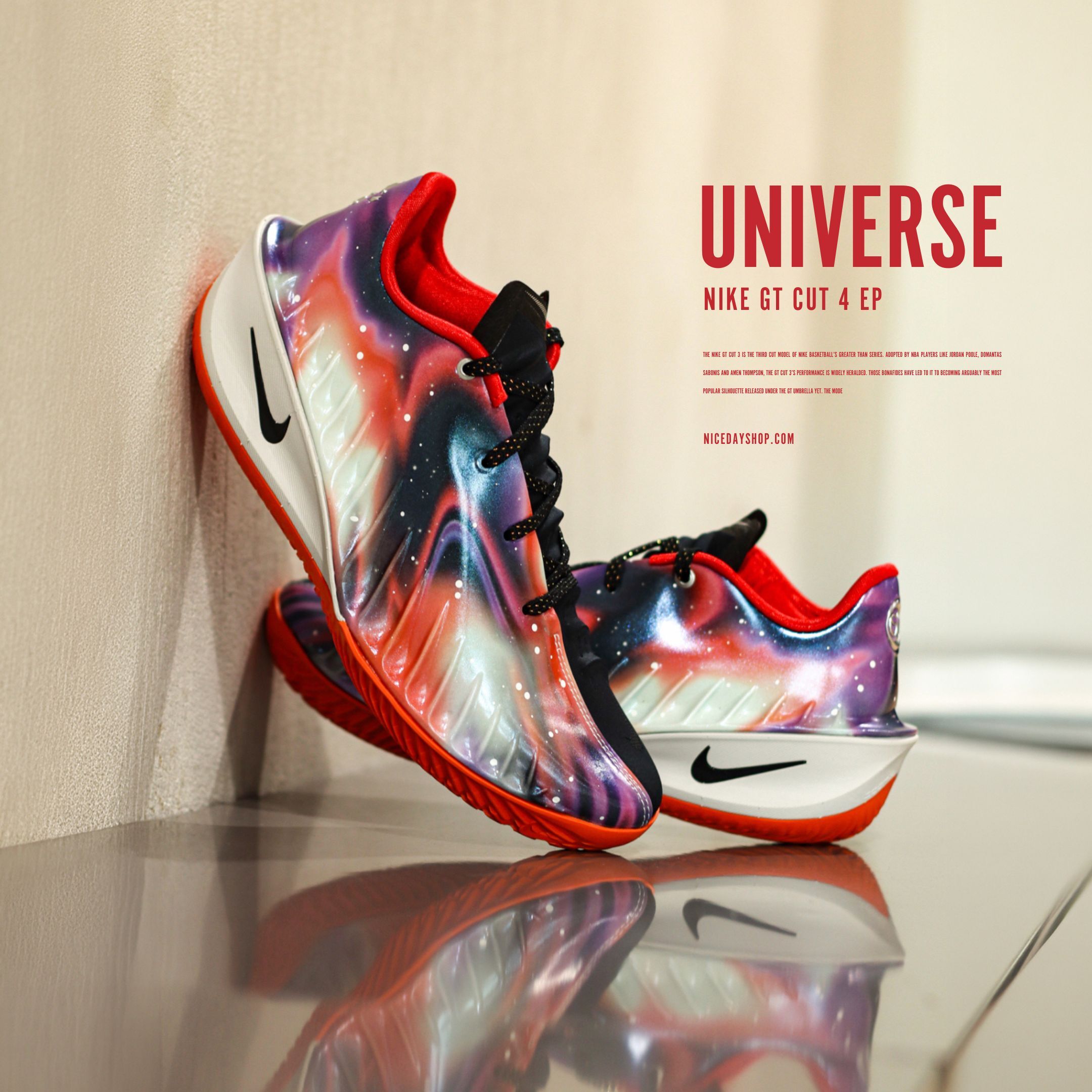 NICEDAY 代購 Nike GT Cut 4 EP 黑紫紅 星空 銀河 舒適 抓地 籃球鞋 IU2031-060