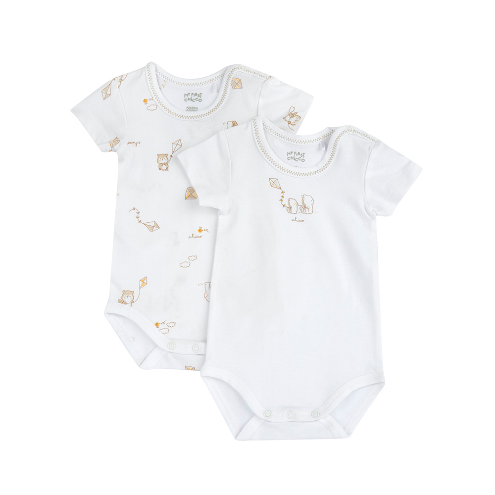 風箏松鼠-滿版印花連身衣二入