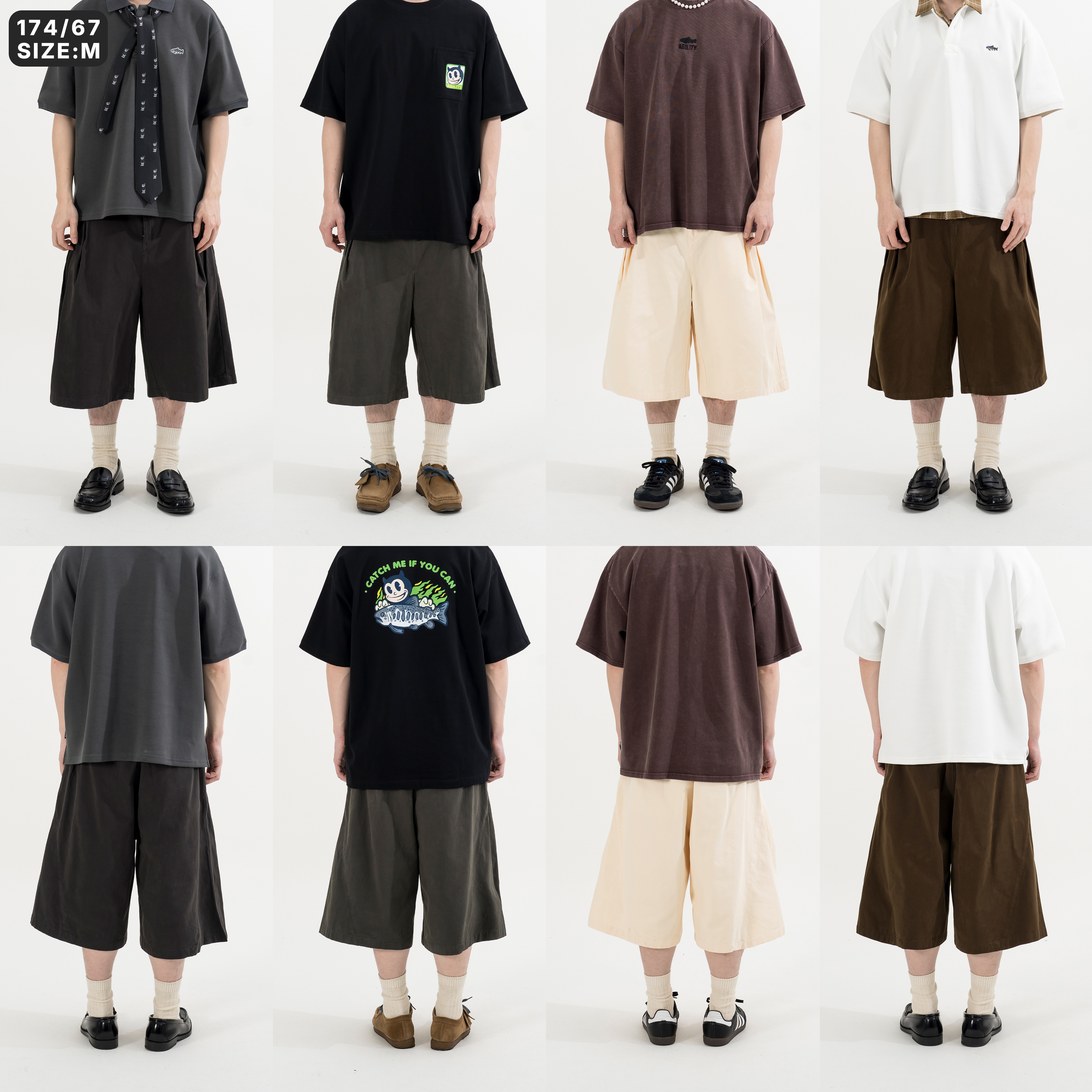 AGILITY Washed Bermuda Cropped Shorts 水洗 百慕達 七分褲 [S6]