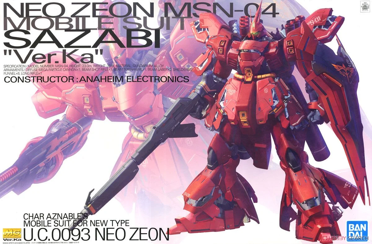 特價 全新 萬代 MG 1/100  沙薩比 Ver.Ka  逆襲的夏亞 組裝模型