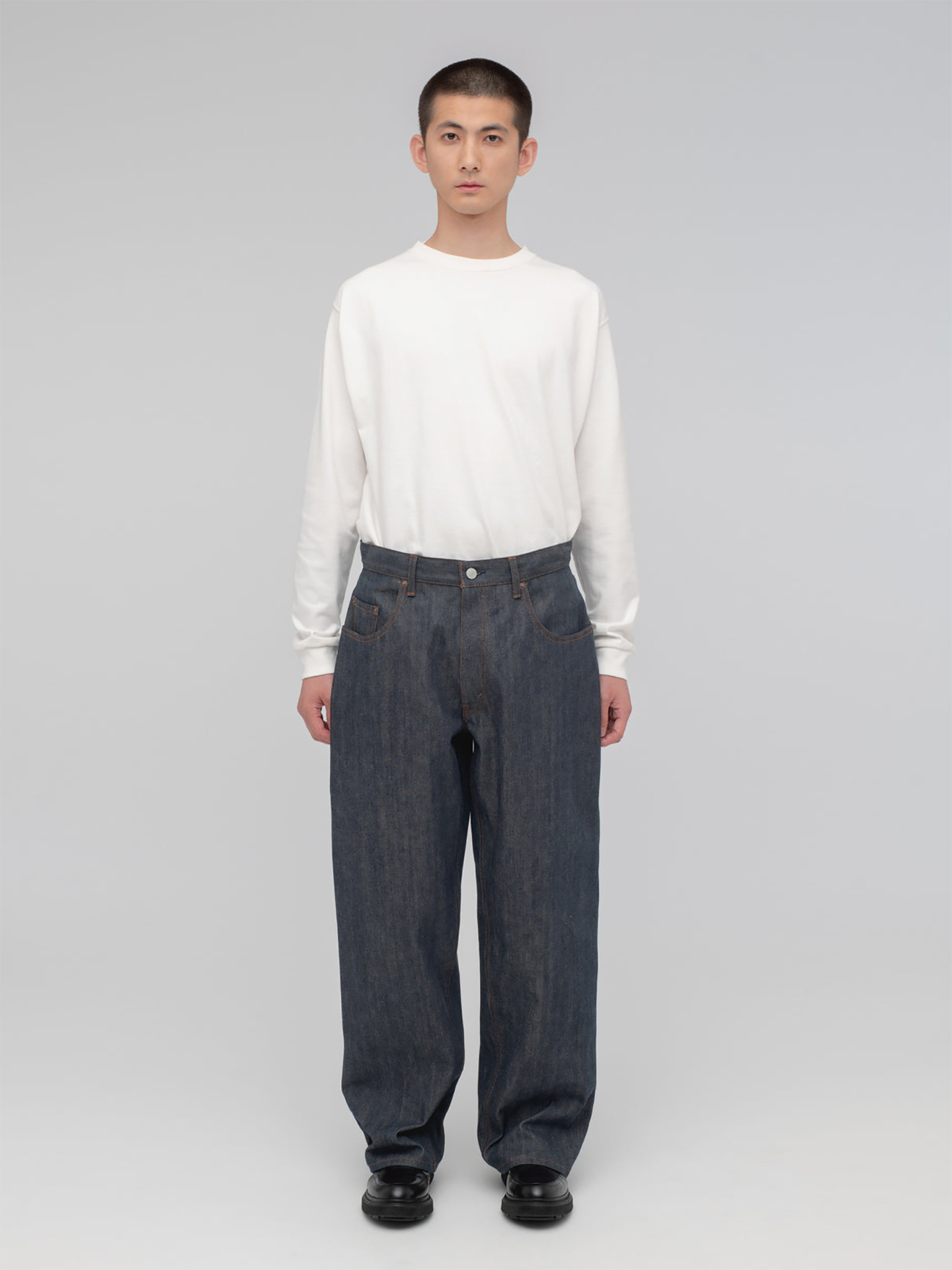 CIOTA Baggy 5 Pocket Pants Navy (Rigid)