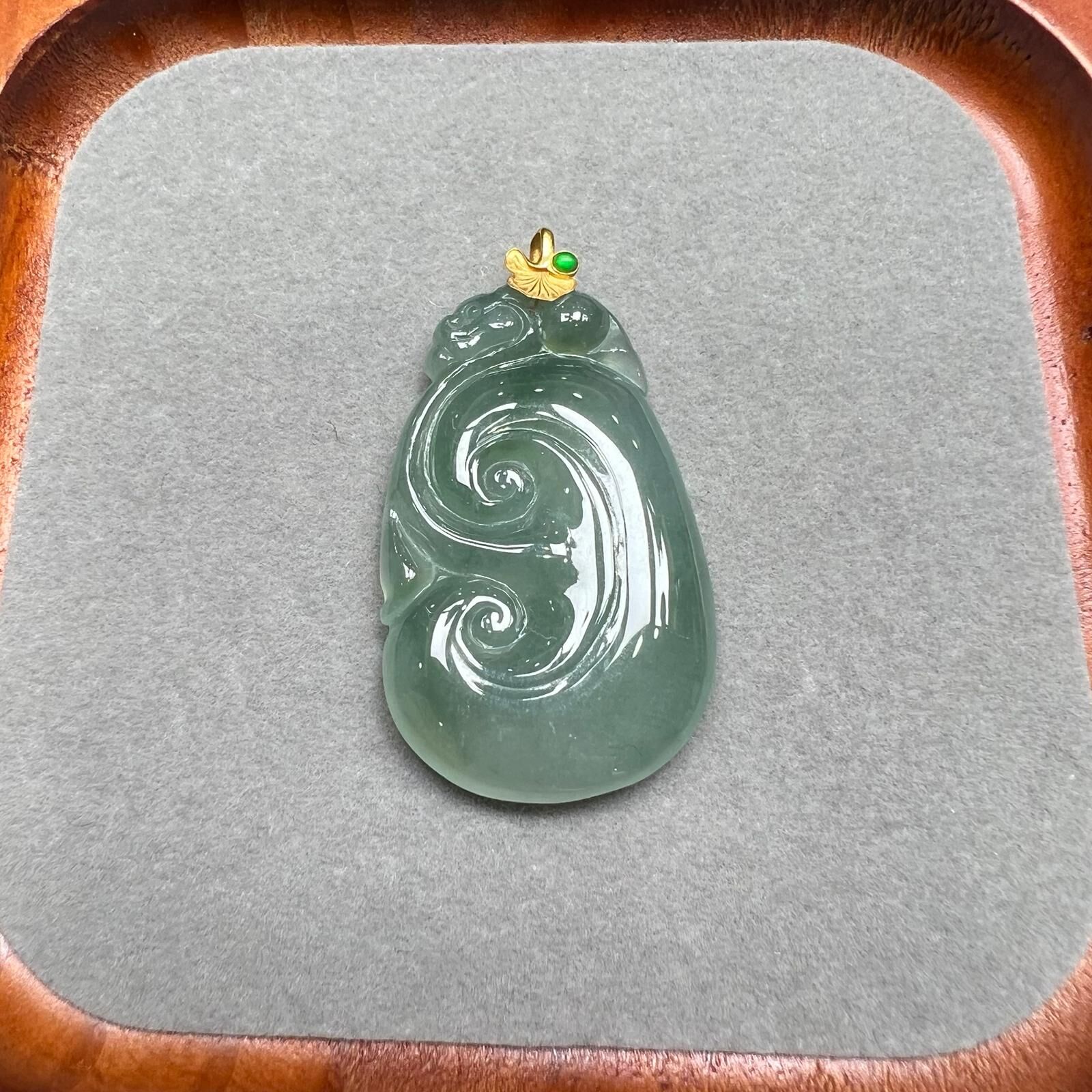 SD214 正冰芙蓉色如意罕有冰件 **連證書