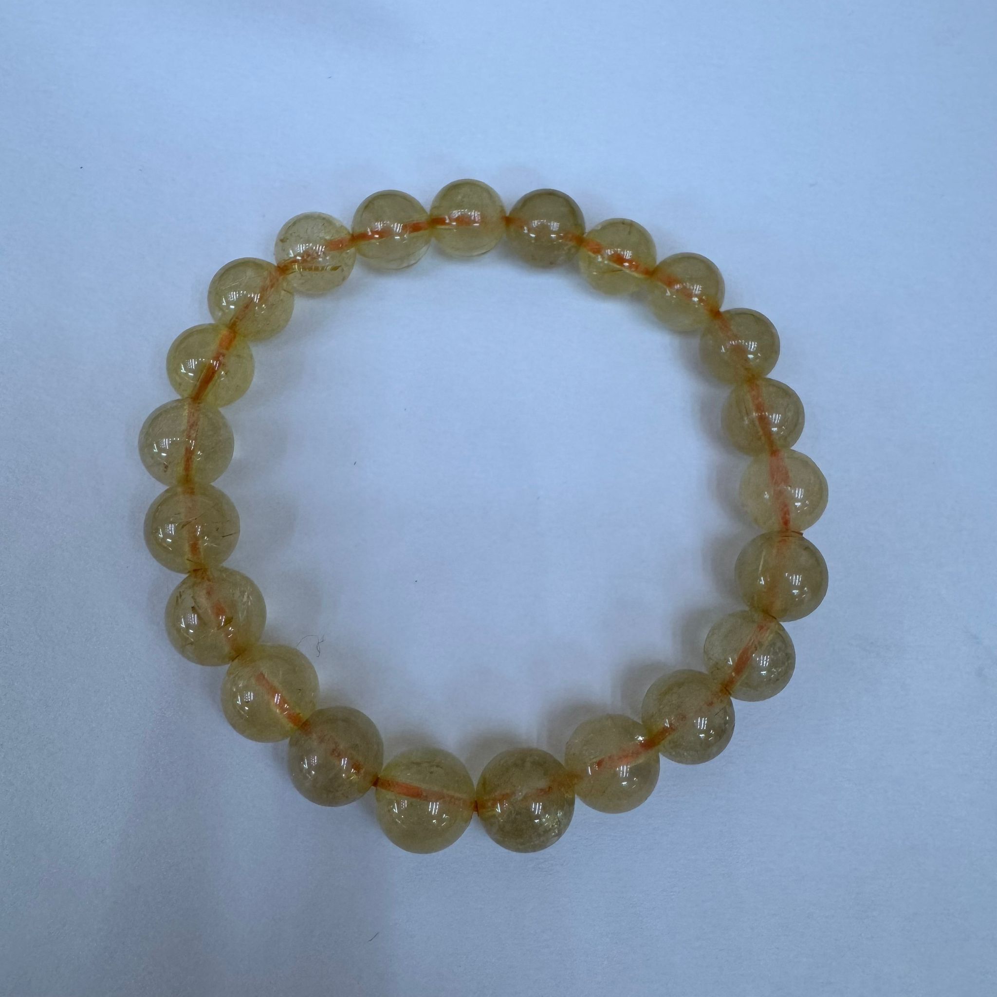 BRA-JJG0415-005 招財金發晶手串 約8mm（已開光） (A5)