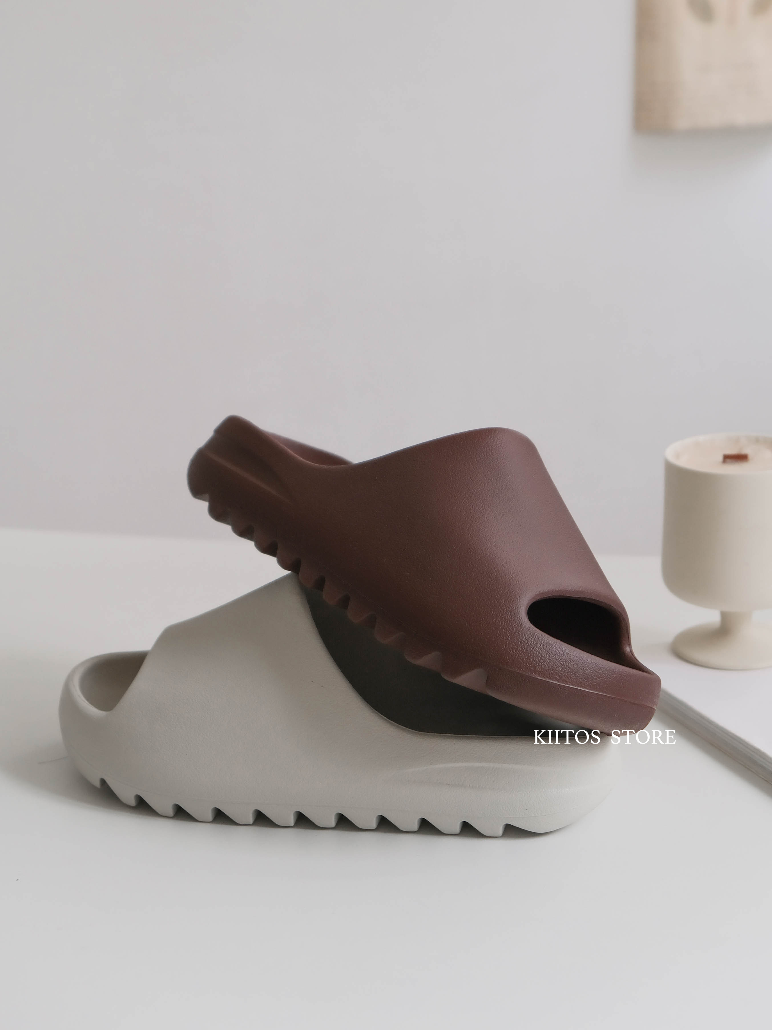【現貨】Yeezy  YS-01 白色 棕色 拖鞋