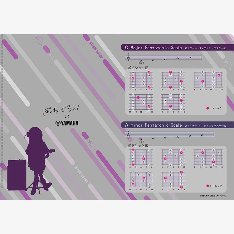 Yamaha x 孤獨搖滾！A4 吉他合弦表資料夾
