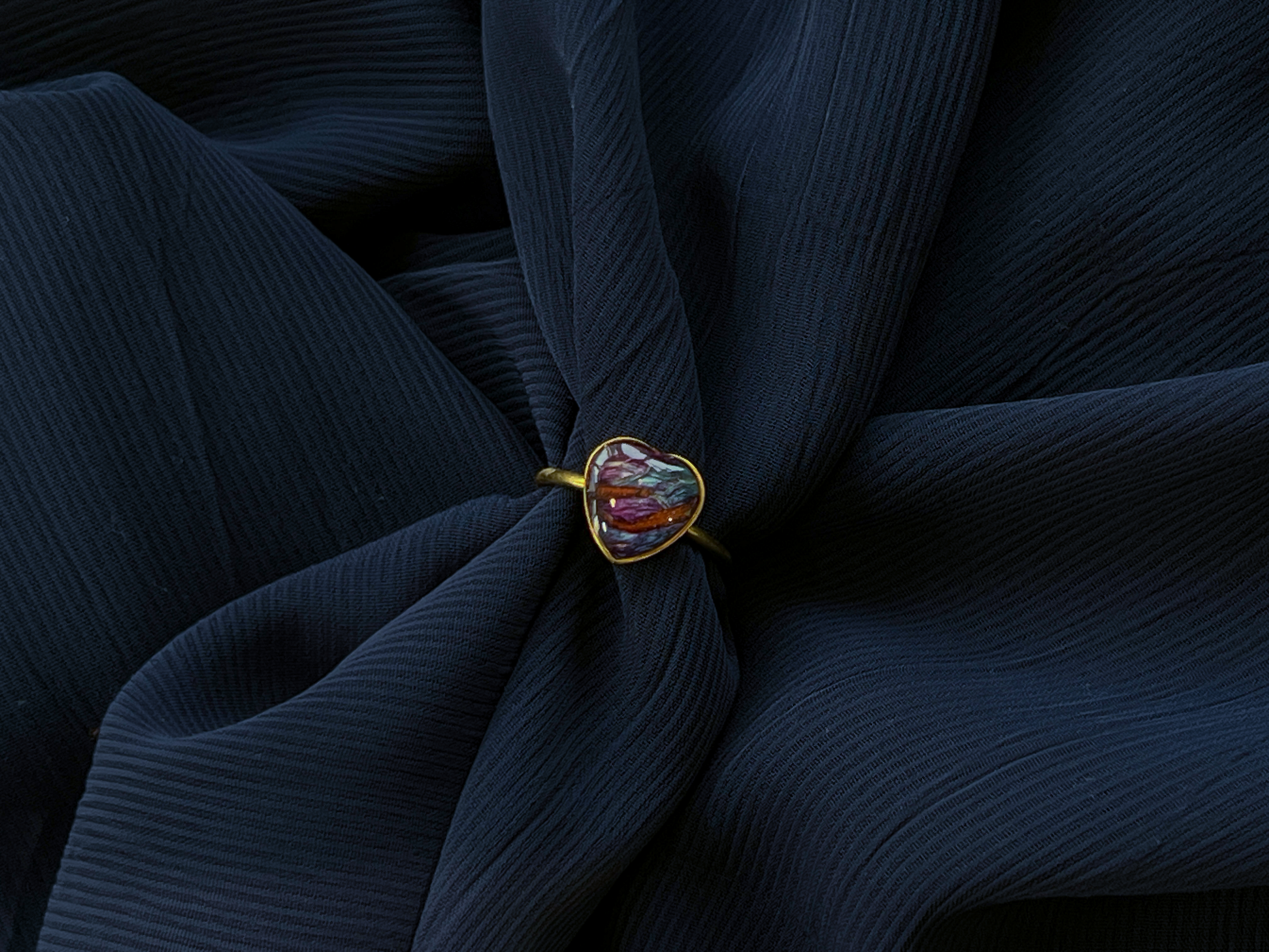 The Lovely Rings｜Mulberry Bark Heart | Stainless Steel Ring