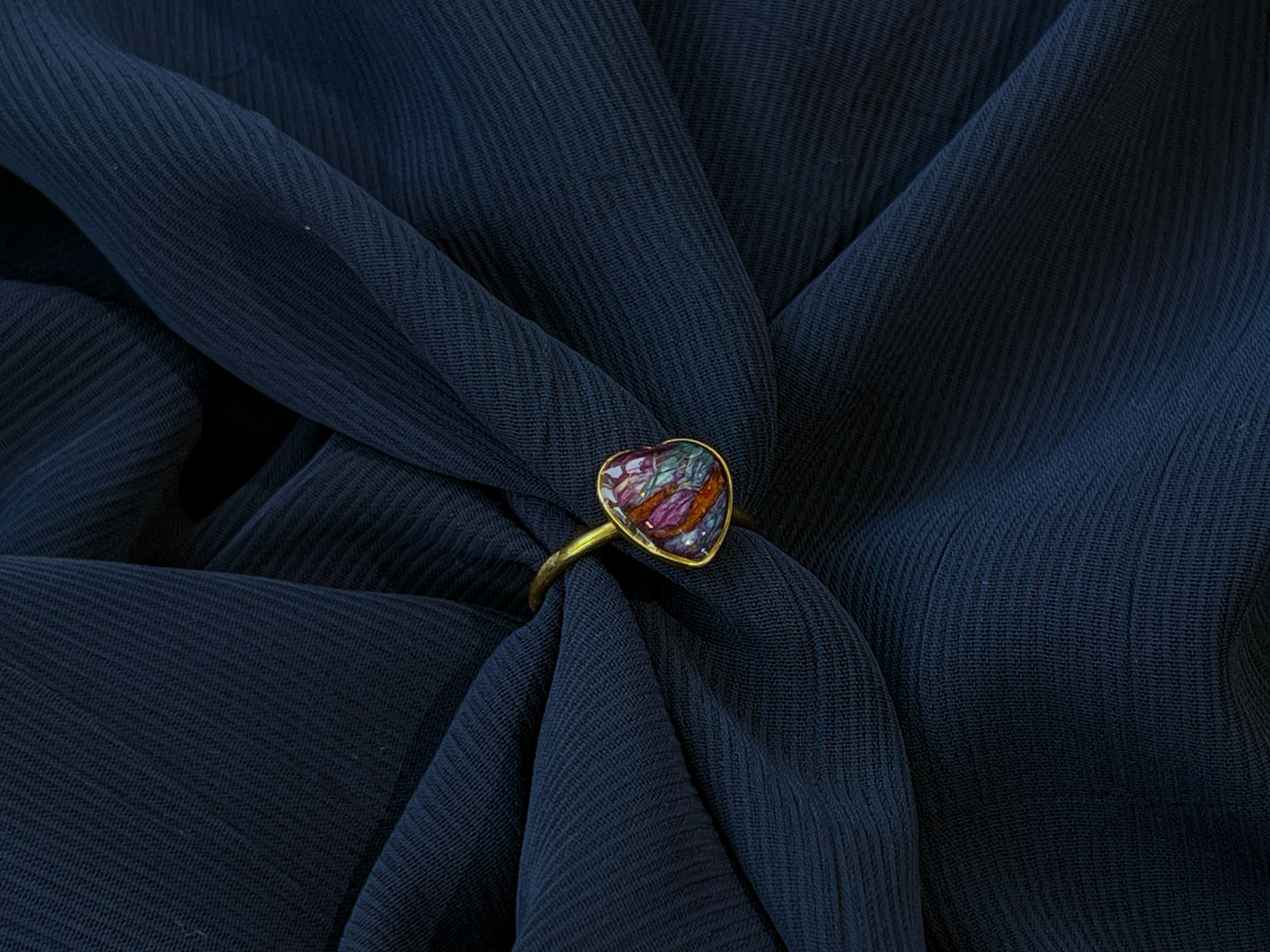 The Lovely Rings｜Mulberry Bark Heart | Stainless Steel Ring