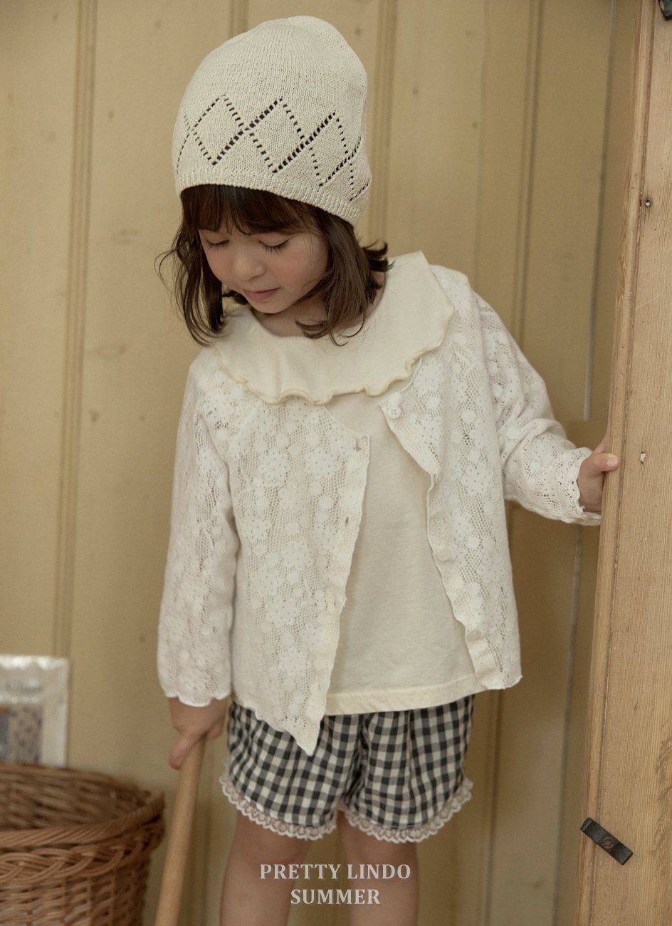 正韓夏Lindo 三色花邊領背心上衣