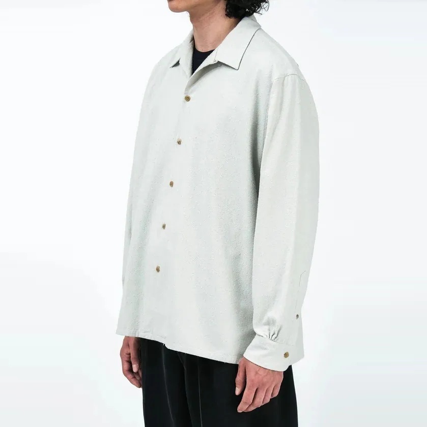 A.PRESSE 2026 SILK NEP LOOP COLLAR SHIRT *100% SILK (26SAP-02-13) - PRE ORDER ITEM (預訂中)