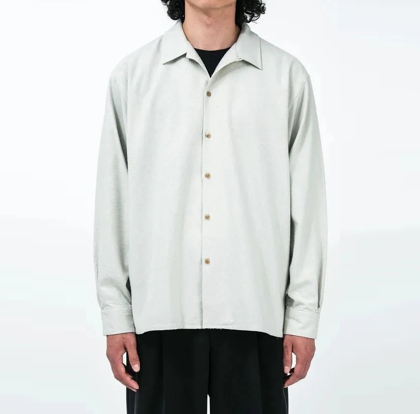 A.PRESSE 2026 SILK NEP LOOP COLLAR SHIRT *100% SILK (26SAP-02-13) - PRE ORDER ITEM (預訂中)