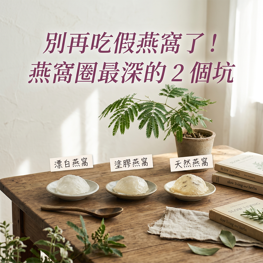 如何分辨漂白燕窩與塗膠燕窩的純淨燕窩特寫