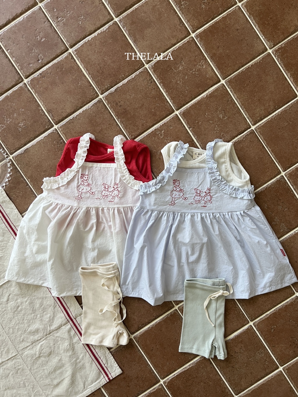 正韓夏lalla 小童兔兔女孩洋裝