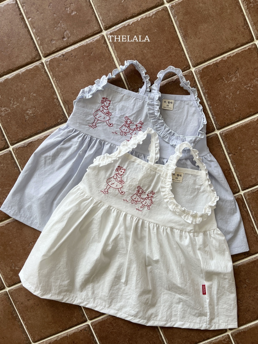 正韓夏lalla 小童兔兔女孩洋裝