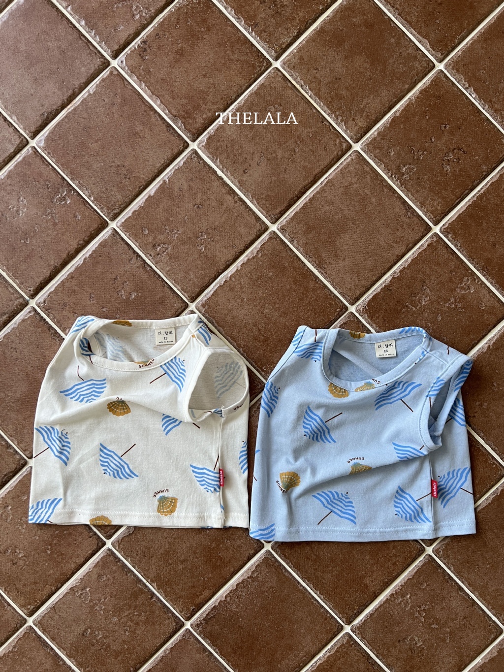 正韓夏lalla 小童海灘貝殼背心