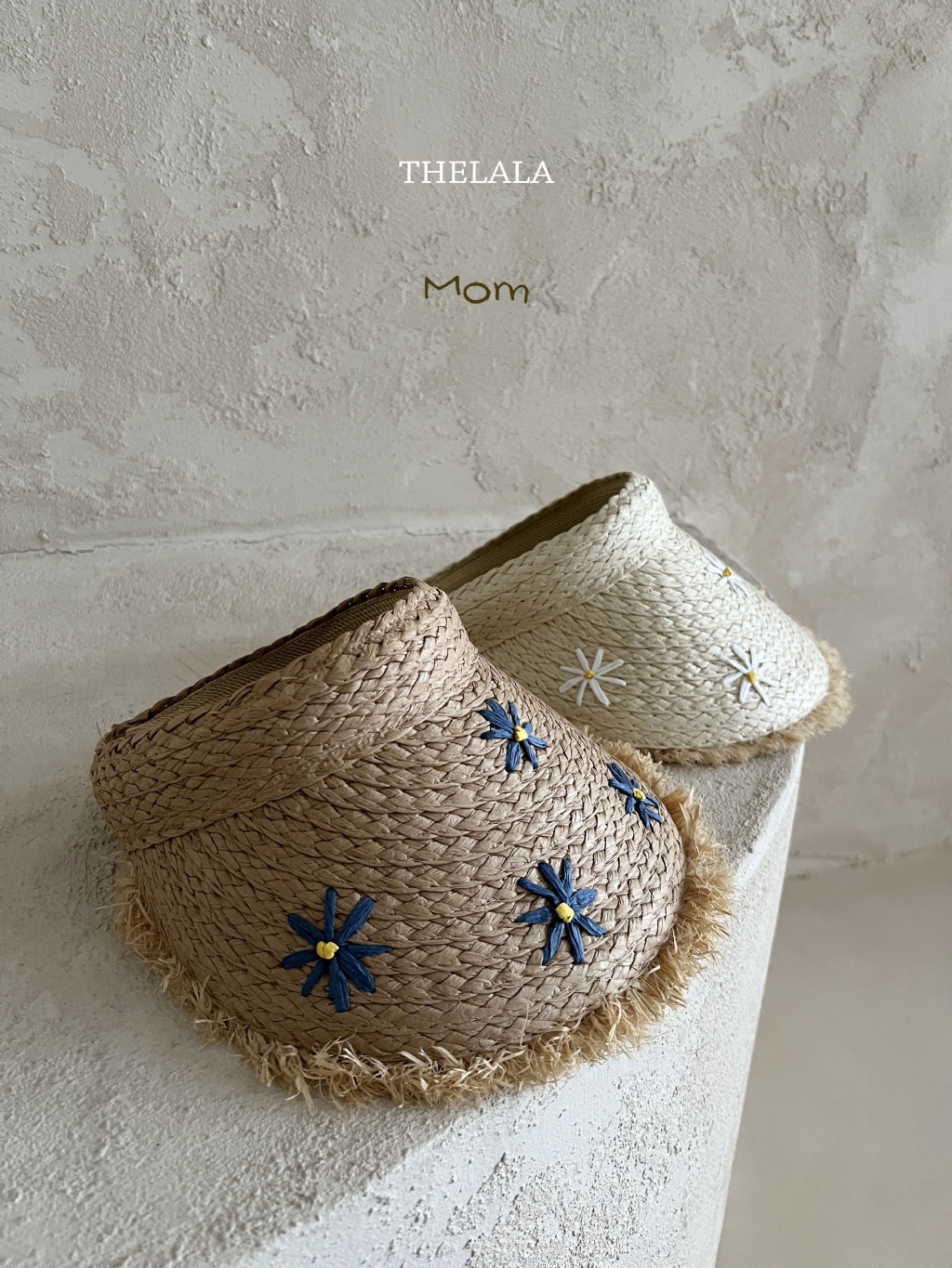 正韓夏lalla 親子裝_跟媽咪一起戴的編織小花遮陽帽