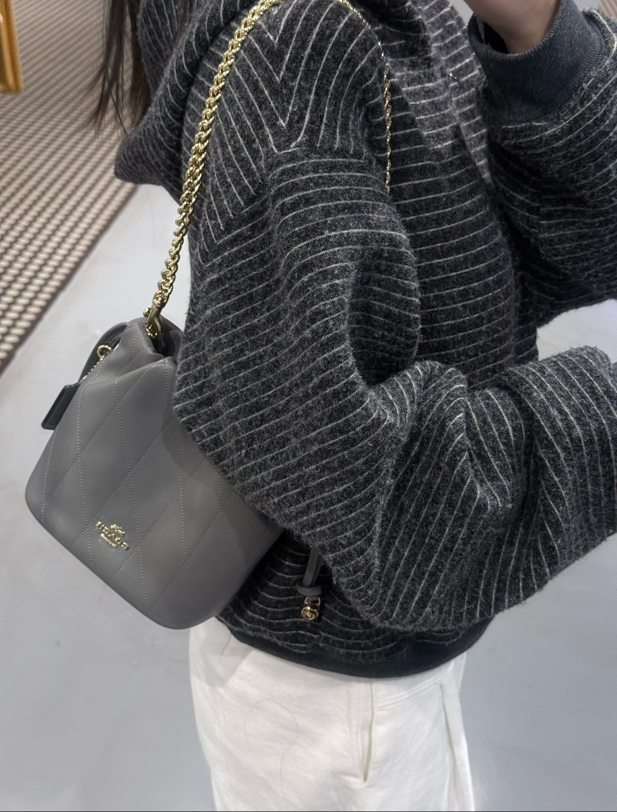 Coach Mini Faye Quilted Bucket Bag