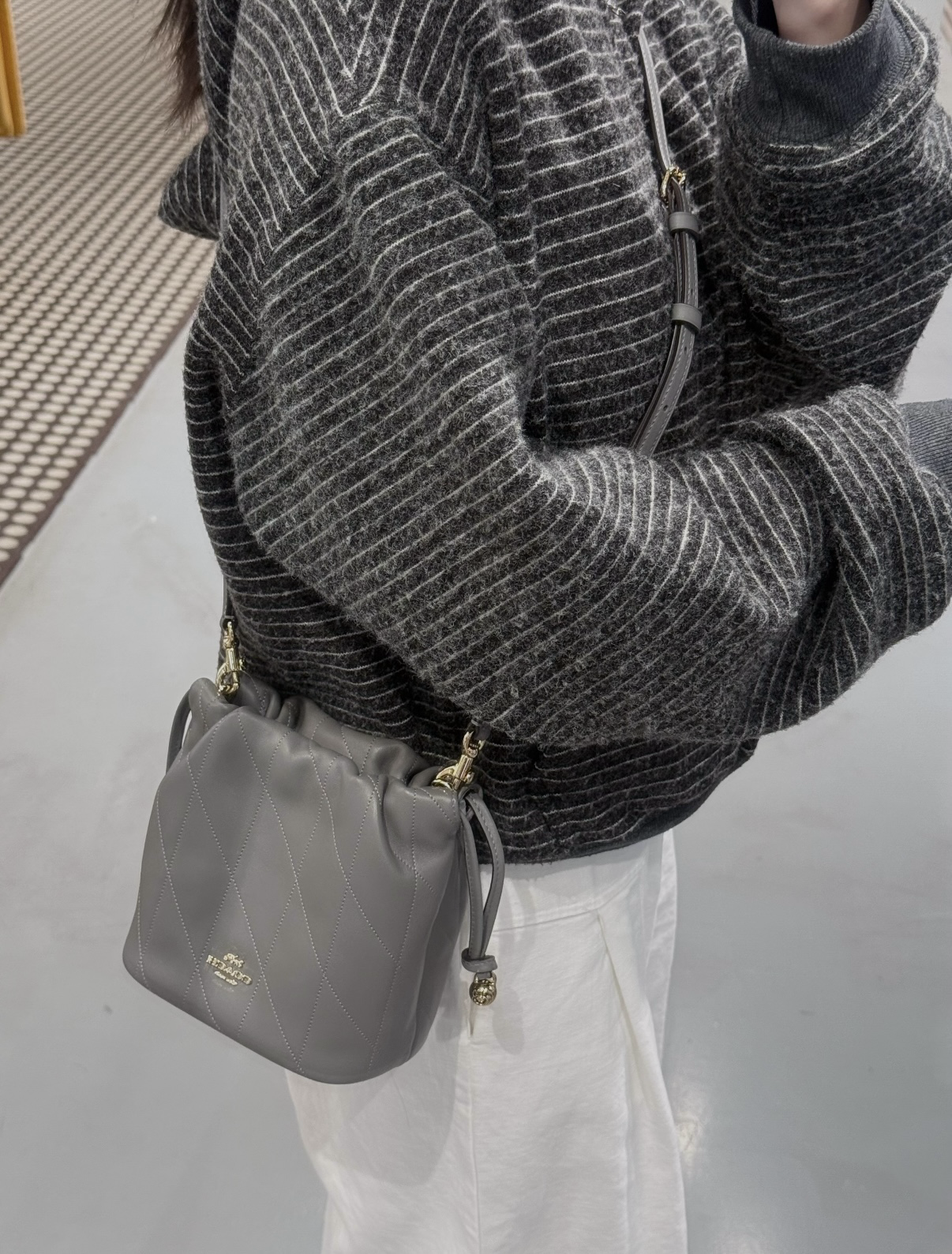 Coach Mini Faye Quilted Bucket Bag