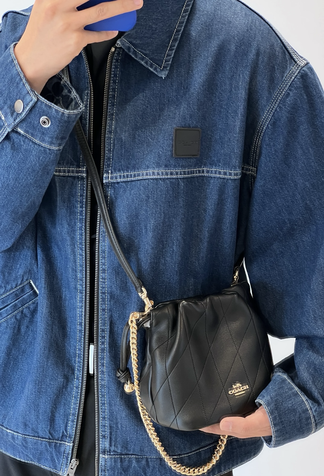 Coach Mini Faye Quilted Bucket Bag