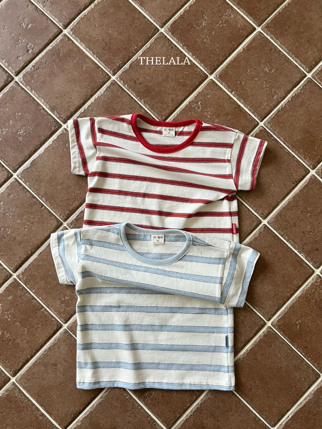 正韓夏lalla 小童條紋上衣