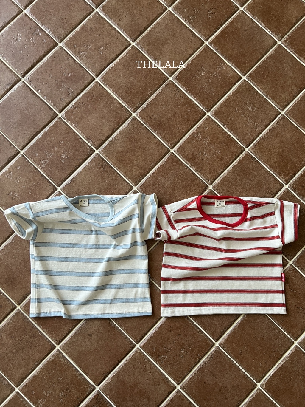 正韓夏lalla 小童條紋上衣