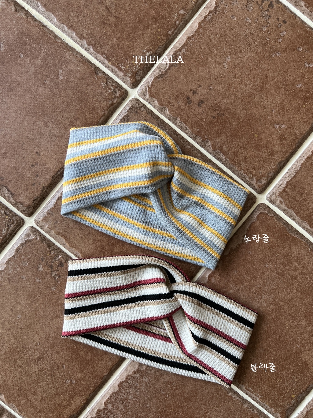 正韓夏lalla 橫條紋髮帶