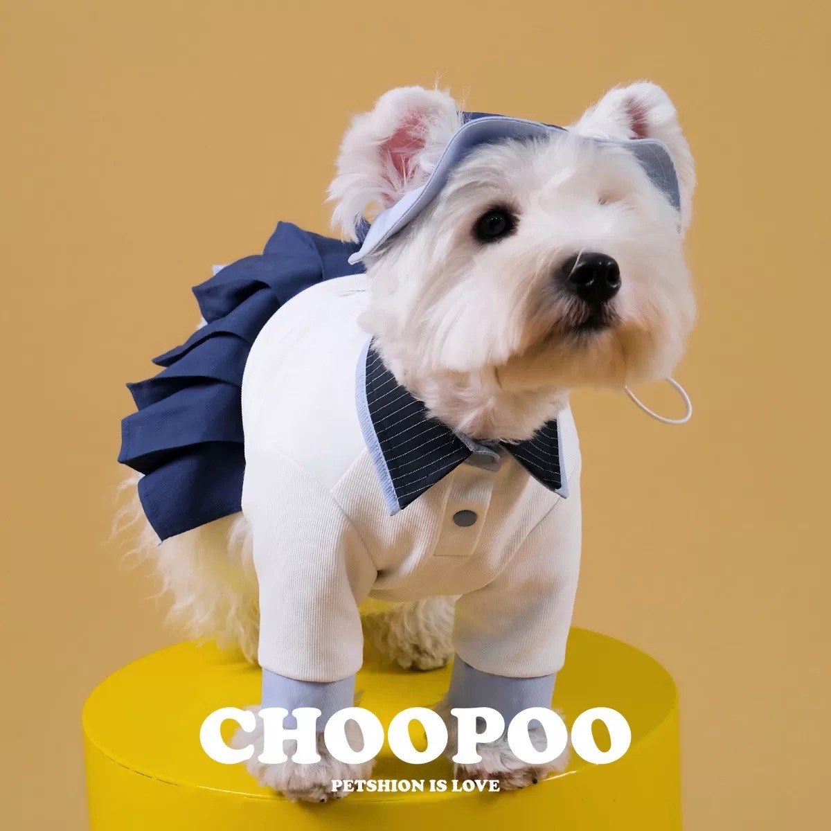 CHOOPOO 网球衣 美网蓝宠物衣服