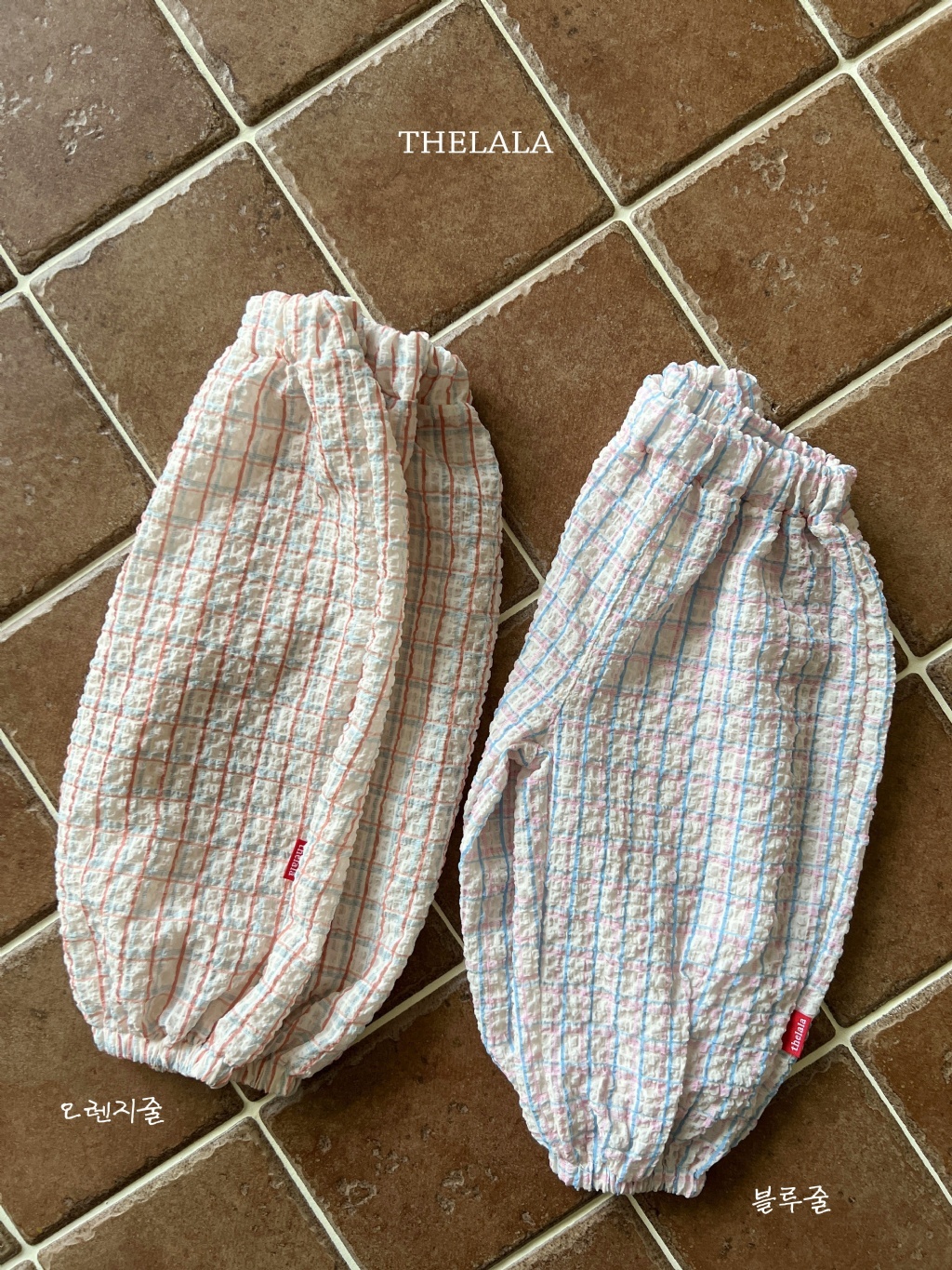 正韓夏lalla 小童彩色小方格縮腳防蚊褲