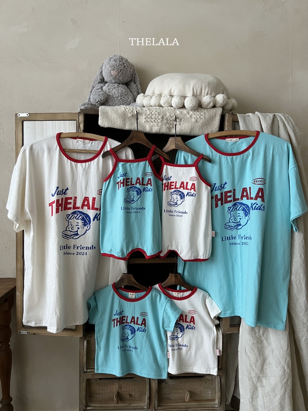 正韓夏lalla 嫩嬰兩色小男孩吊帶包屁衣