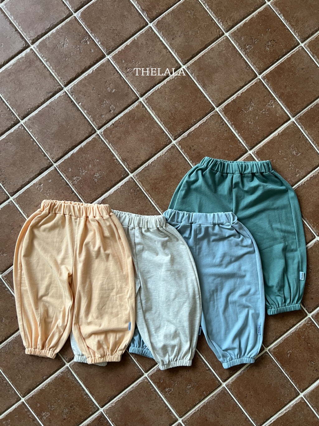 正韓夏lalla 小童四色好活動縮口褲