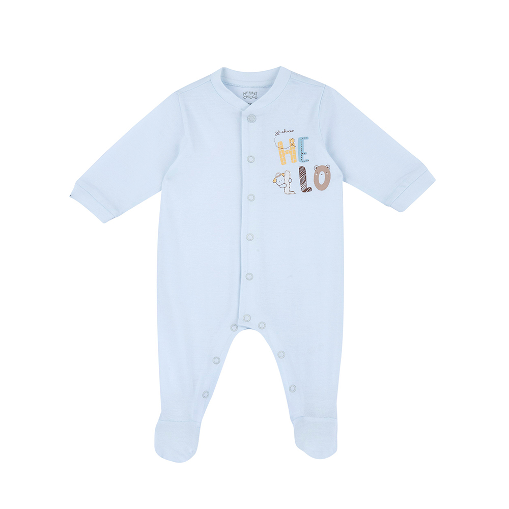 粉彩-HELLO前開長袖兔裝 C