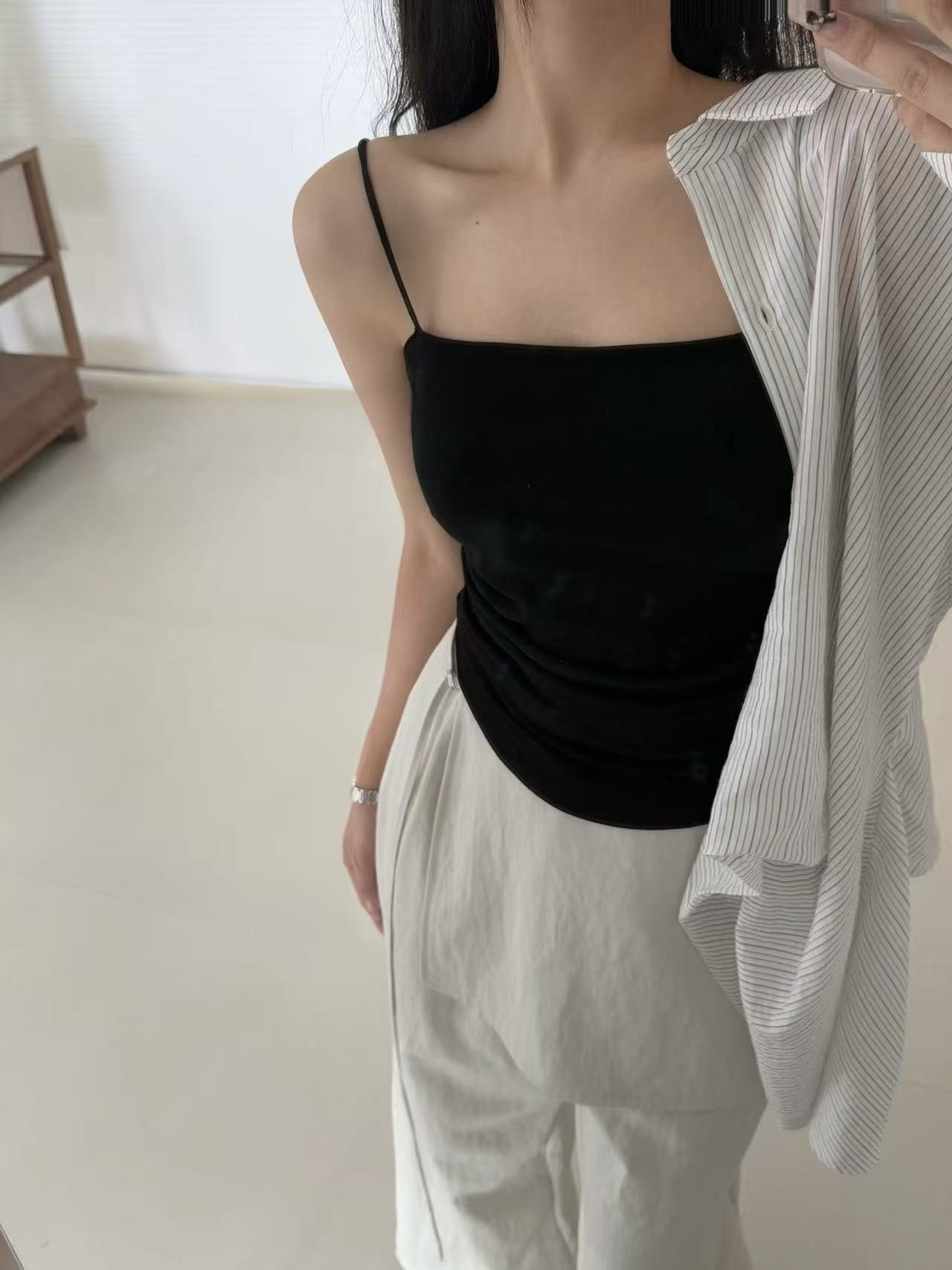 812 側邊抓皺細肩Bratop