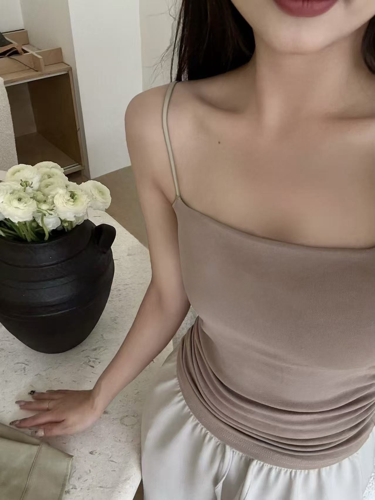 812 側邊抓皺細肩Bratop