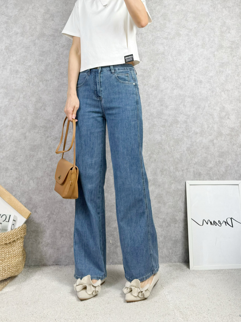 ⚡️闆娘推薦⚡️有點寬又不會太寬的舒適牛仔寬褲