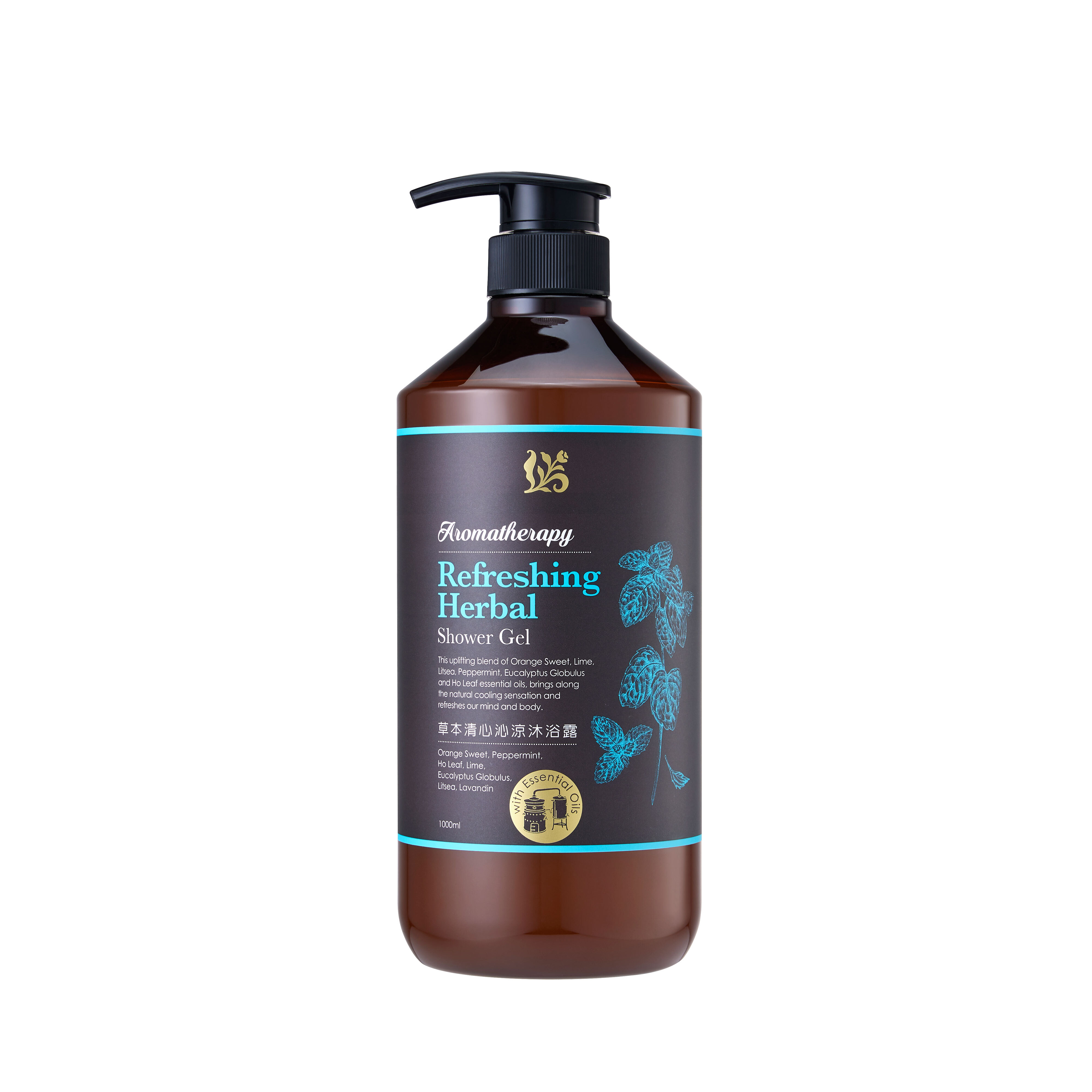 Refreshing Herbal Shower Gel with Essential Oils 1000ML