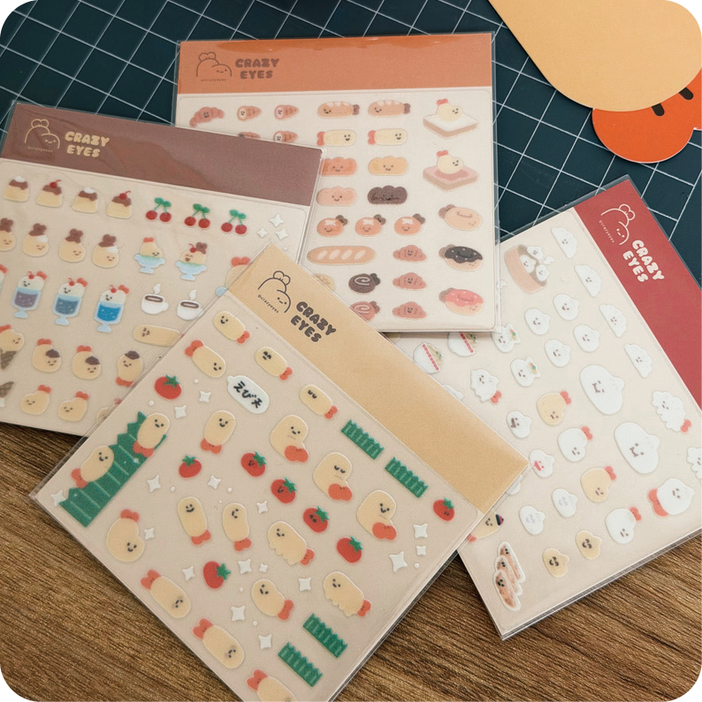 炸蝦迷你轉印貼紙（共四款）