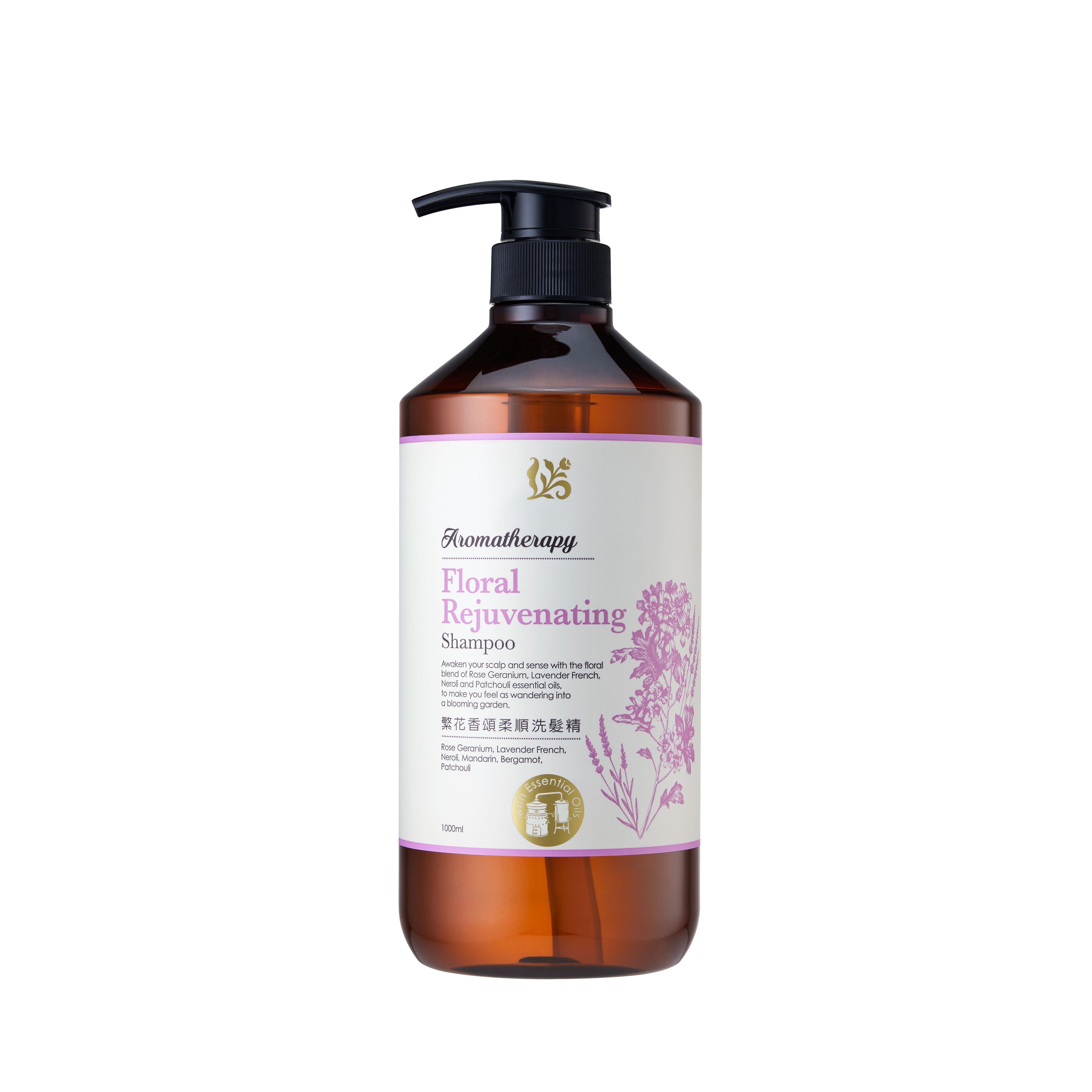 Floral Rejuvenating Shampoo with Essential Oils 1000ML