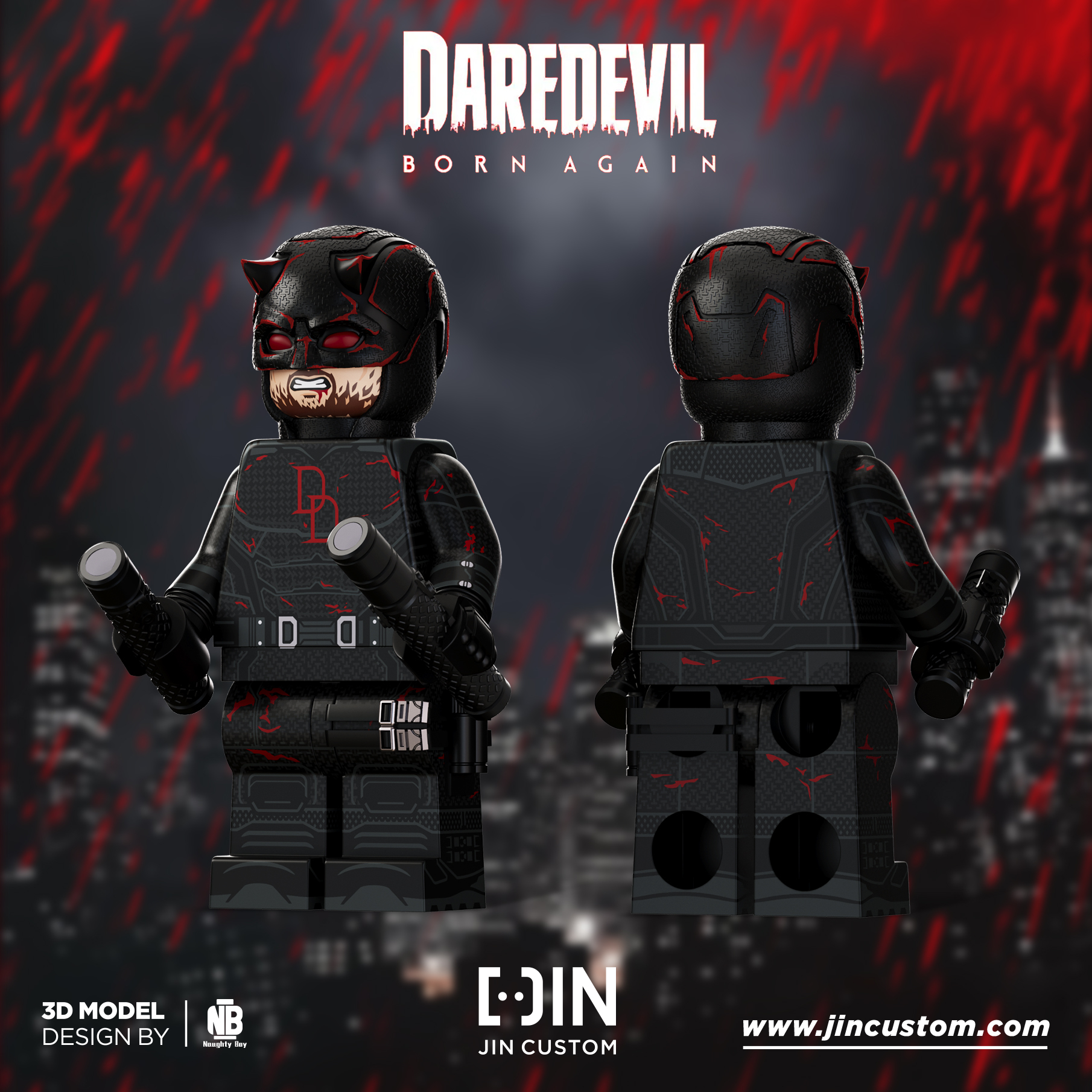 [Jin Custom][Preorder] Black Daredevil [PADprinted]