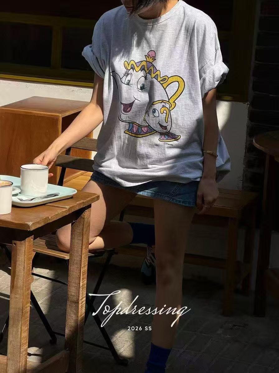 迪士尼卡通圖短袖休閒T