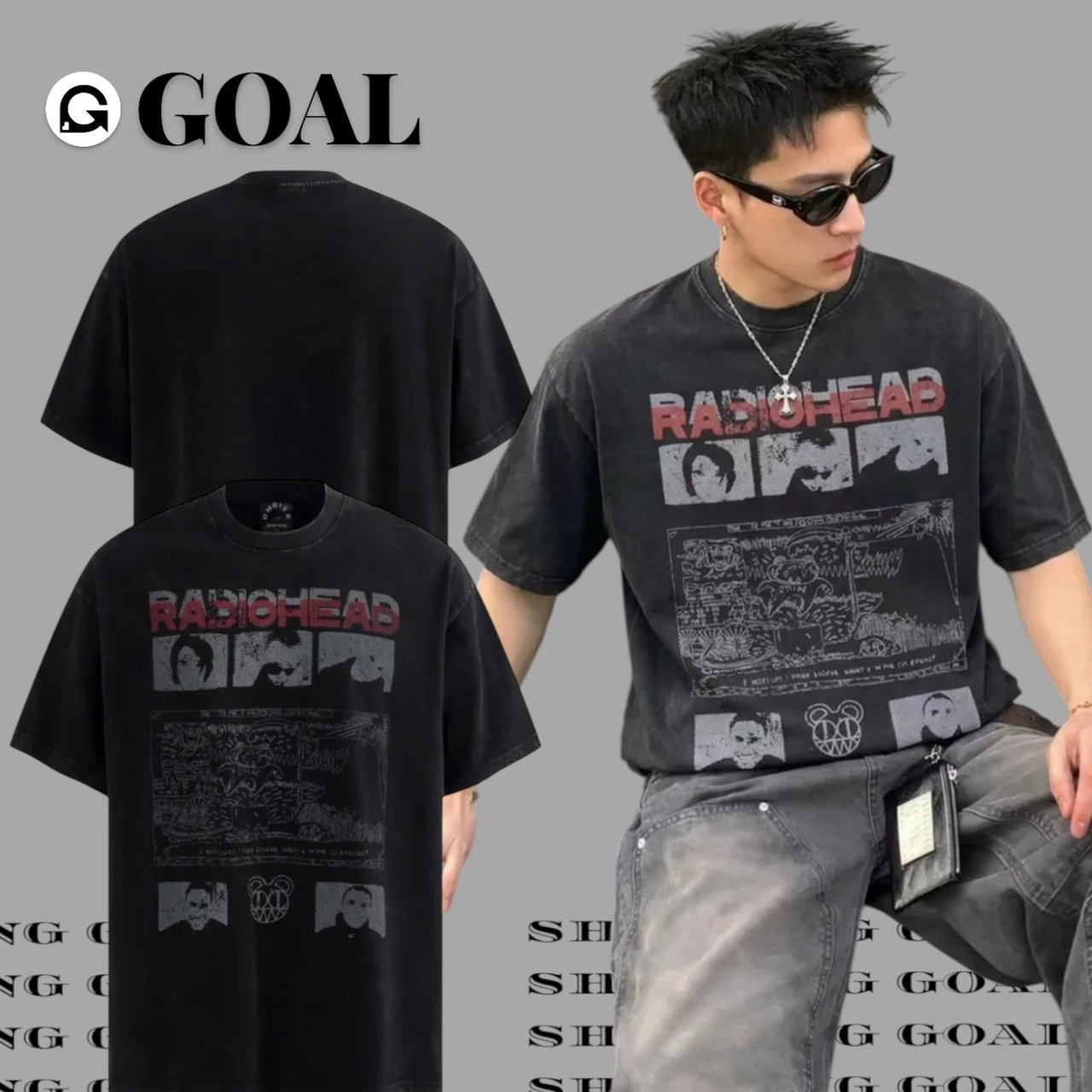 (GOAL)美式街頭水洗印花短T H777 Choize