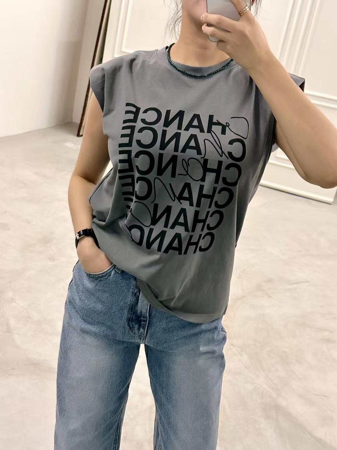 半袖CHANCE上衣