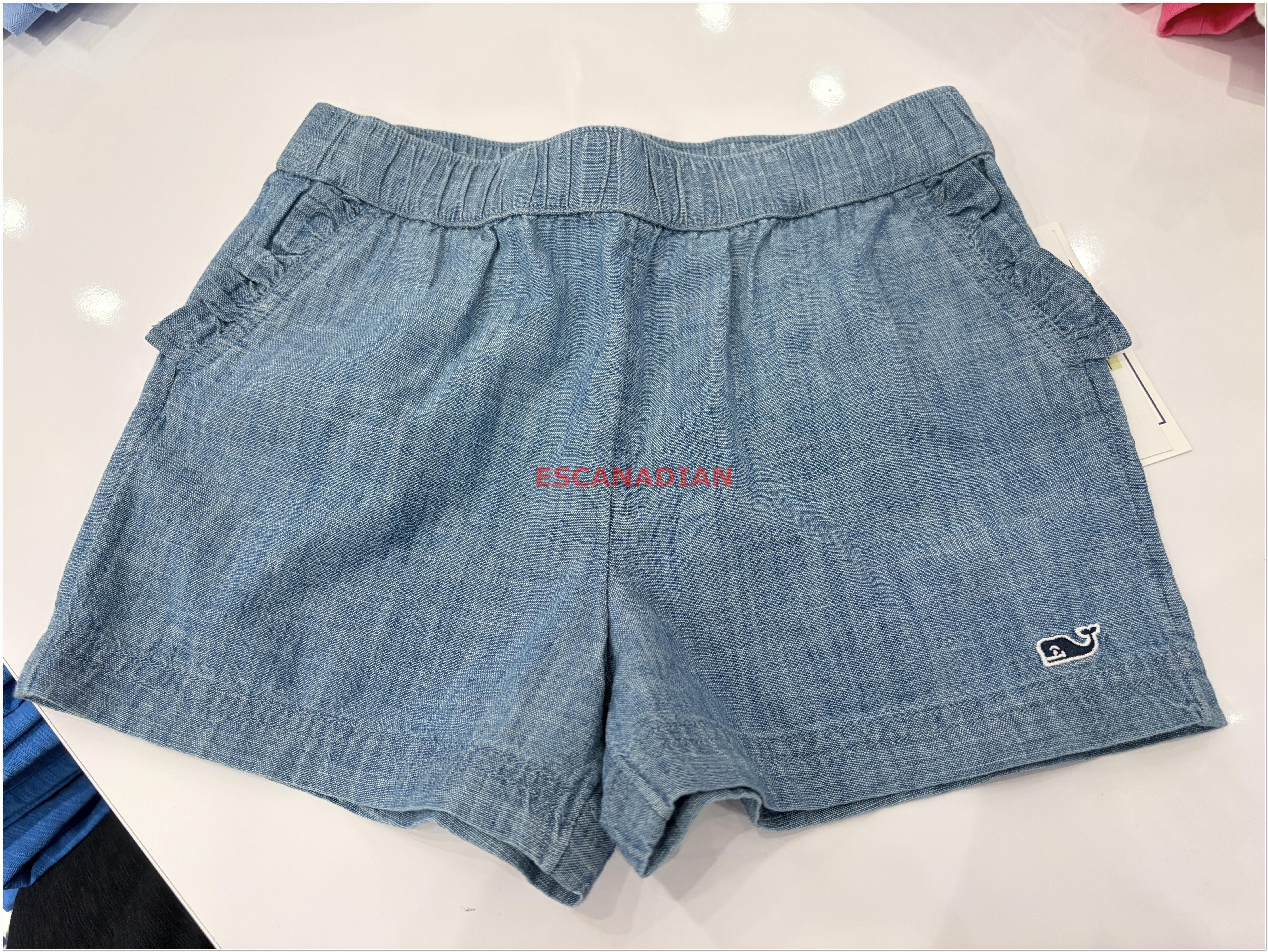 【限時】Vineyard Vines小鯨魚 女童裝 刺繡小標 休閒 牛仔短褲