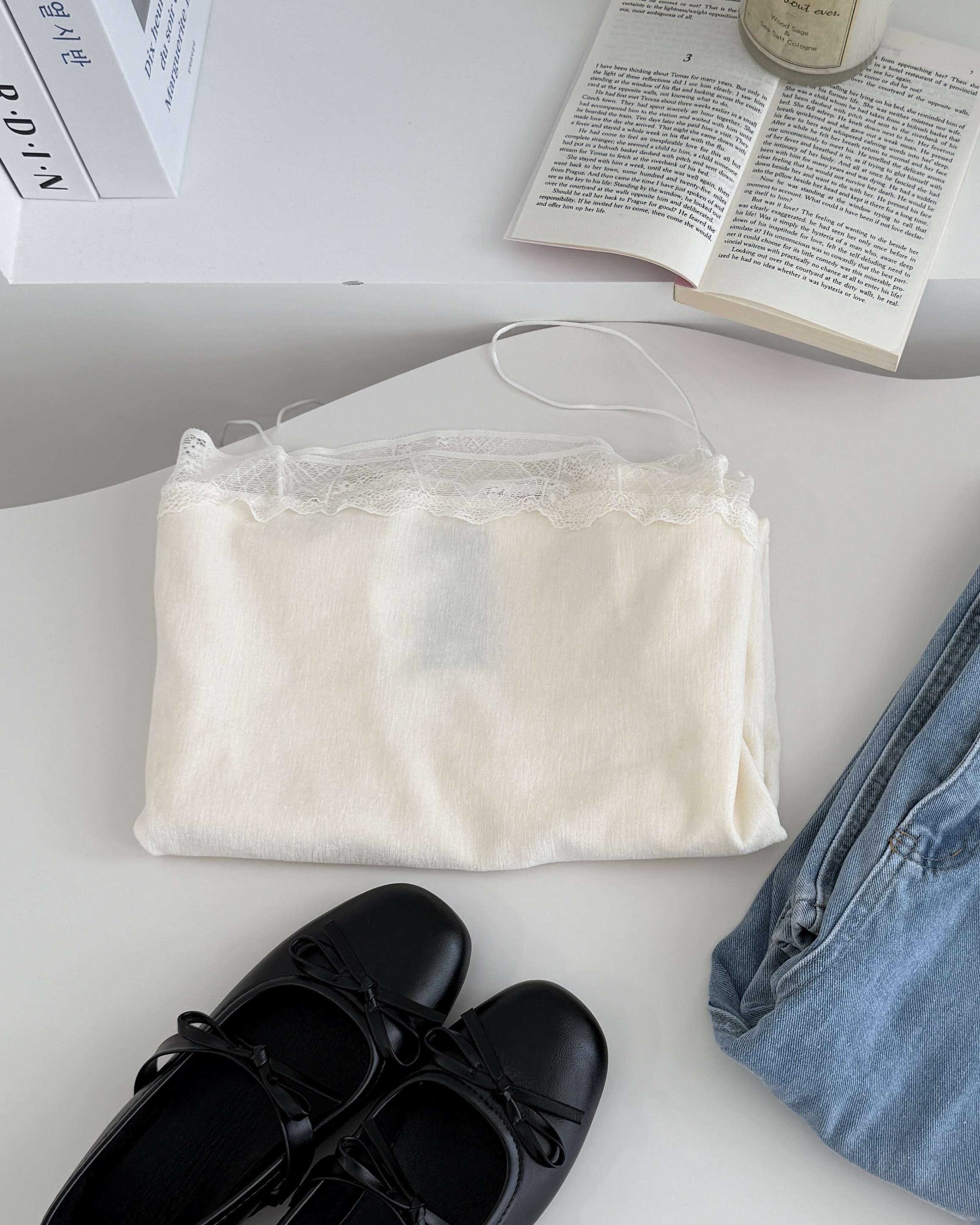 法朵Fado shop｜私藏絲絨蕾絲吊帶背心 1705012 兩色