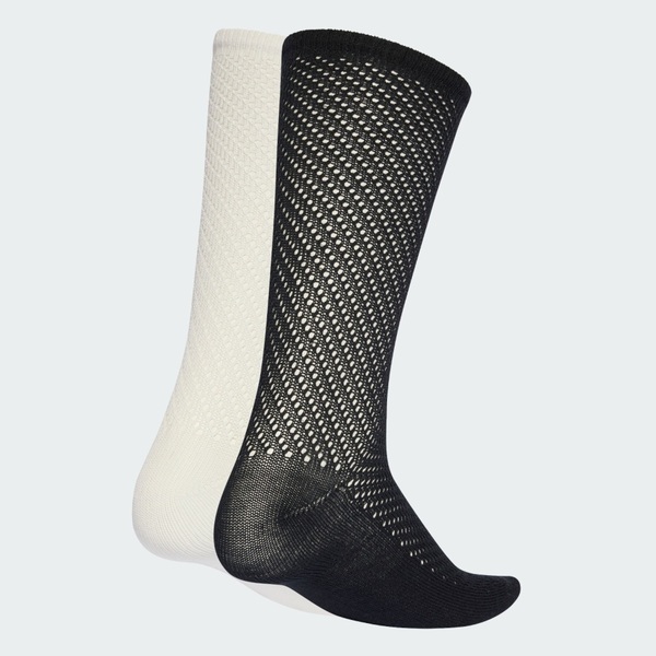 Adidas 愛迪達 Crochet Cr S 2p KD8398 男女 中筒襪 黑 白 兩雙入