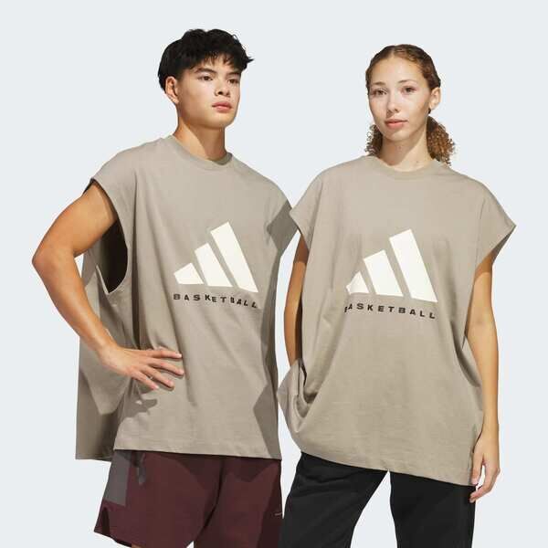 Adidas 愛迪達 Adi Bb Sl Tee JD6135 男女 無袖T恤 運動上衣 籃球 灰褐