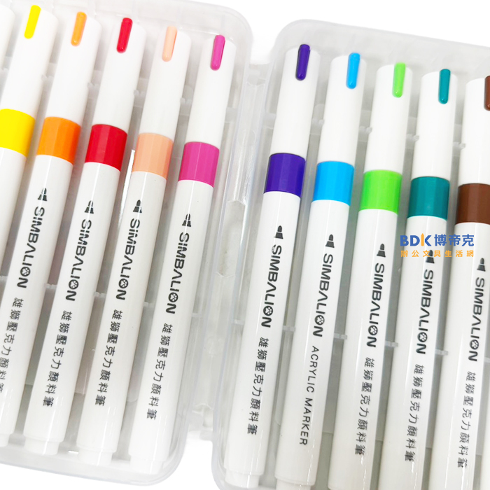 雄獅鉛筆 SIMBALION 雄獅壓克力(丙烯)顏料筆圓桿2.0mm AM 系列