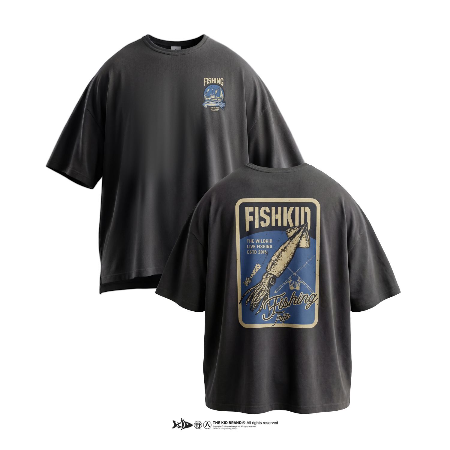 KID ® 海釣小卷復古短T